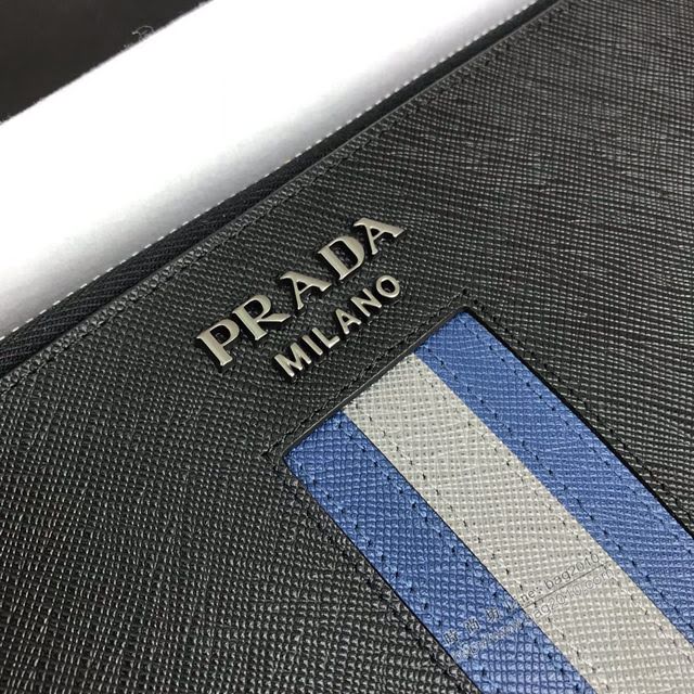 prada手包 普拉達十字紋牛皮手拿包 2NG005 PRADA經典熱賣男士手包  pyd2259